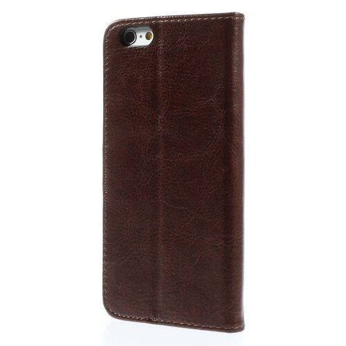 Crazy Horse crazy horse stand lederen kaarthouder voor iphone 6 4 7 inch bruin