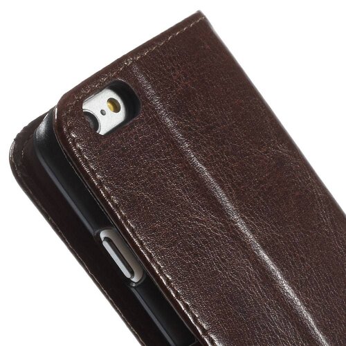 Crazy Horse crazy horse stand lederen kaarthouder voor iphone 6 4 7 inch bruin