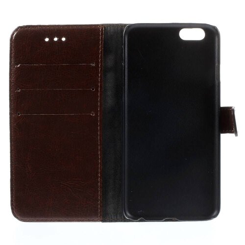 Crazy Horse crazy horse stand lederen kaarthouder voor iphone 6 4 7 inch bruin