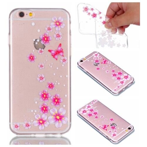 TVC TPU Soft Case voor iPhone 6s / 6 4.7-inch – Bloemen Vlinder TVC TPU Soft Case voor iPhone 6s / 6 4.7-inch – Bloemen Vlinder