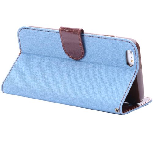 TVC spijkerstof wallet iphone 6 s plus lichtblauw