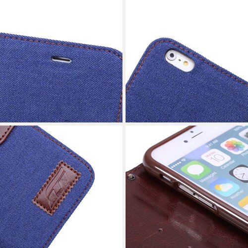 TVC spijkerstof wallet iphone 6 s plus donkerblauw