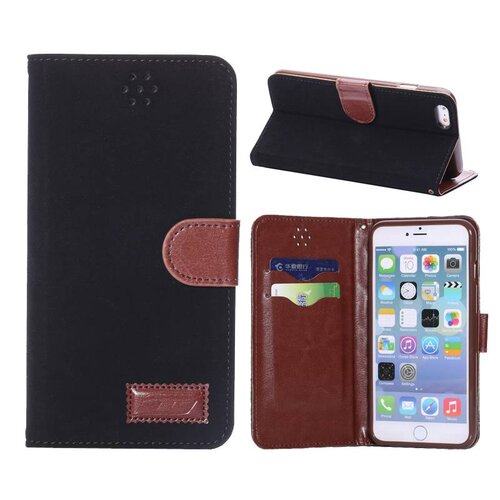 TVC pu leren retro wallet iphone 6 s plus zwart TVC pu leren retro wallet iphone 6 s plus zwart