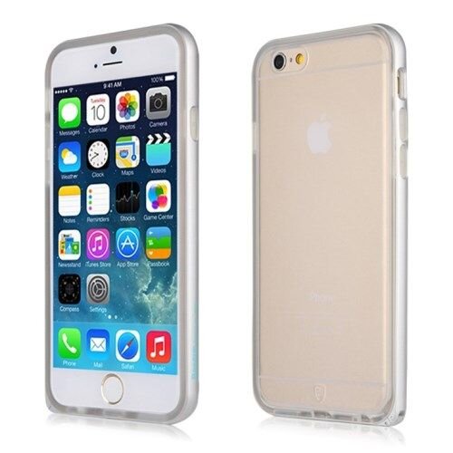 Aluminium bumper plus TPU cover voor iphone 6 4,7 inch - zilver