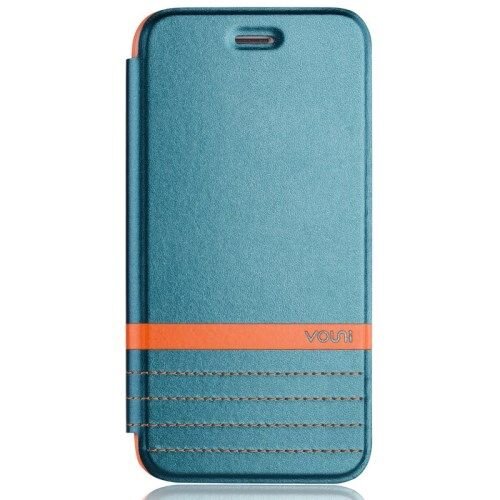 vouni pu leren wallet cover voor iphone 6 4 7 inch blauw
