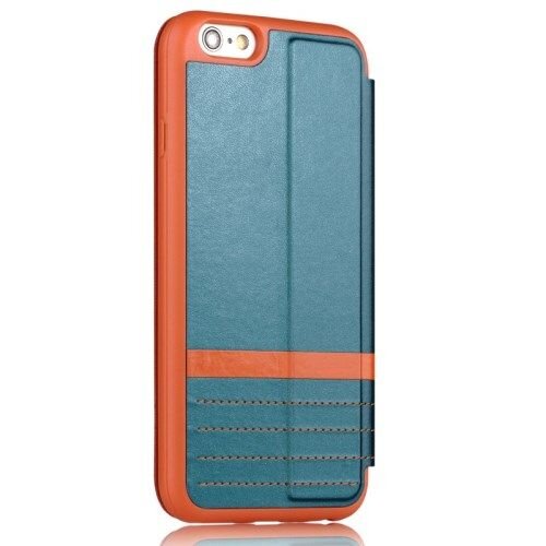 vouni pu leren wallet cover voor iphone 6 4 7 inch blauw