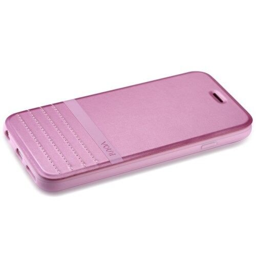 vouni pu leren wallet cover voor iphone 6 4 7 inch roze