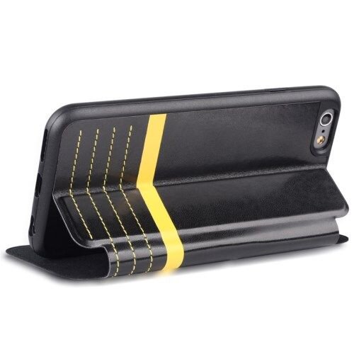 vouni pu leren wallet cover voor iphone 6 4 7 inch zwart