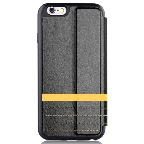 vouni pu leren wallet cover voor iphone 6 4 7 inch zwart