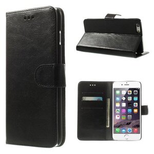 Crazy Horse Crazy Horse PU Leren Wallet iPhone 6(s) plus - Zwart