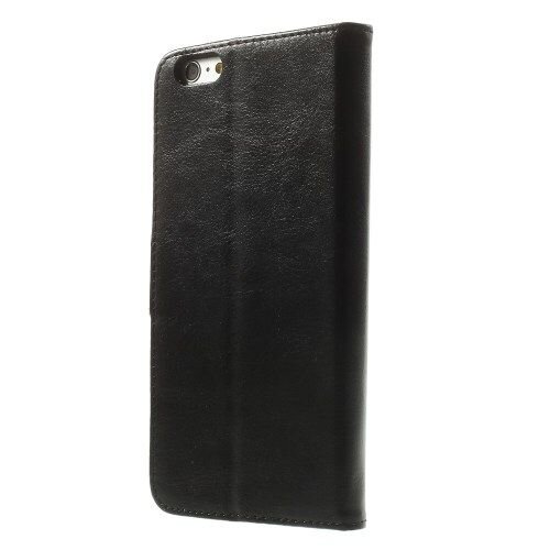 Crazy Horse crazy horse pu leren wallet iphone 6 s plus zwart