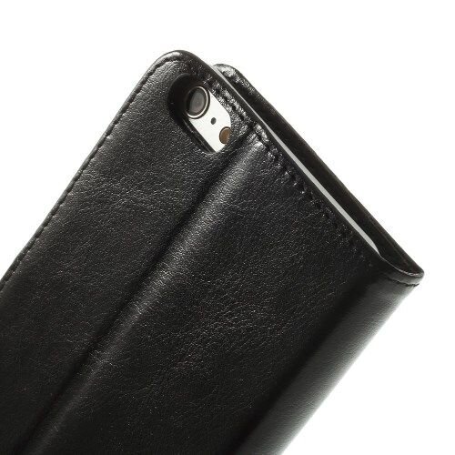 Crazy Horse crazy horse pu leren wallet iphone 6 s plus zwart