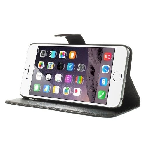 Crazy Horse crazy horse pu leren wallet iphone 6 s plus zwart