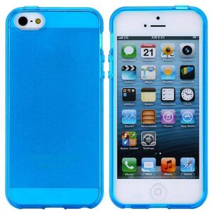 Glossy Blauwe TPU iPhone 5 Case