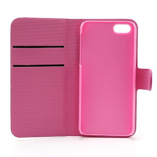 pu leren wallet iphone 5 s se paarse bloem