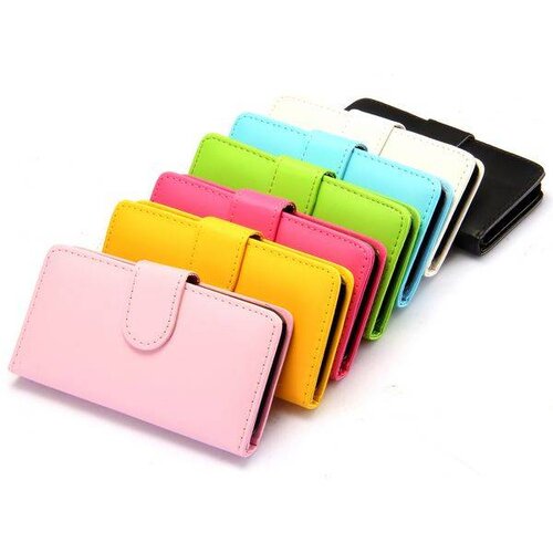 iphone 5c wallet case geel
