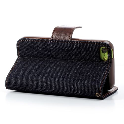 jeans iphone 5c wallet stand case donker blauw jeans iphone 5c wallet stand case donker blauw