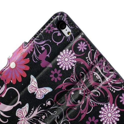 pu leren wallet iphone 5c vlinders zwart pu leren wallet iphone 5c vlinders zwart