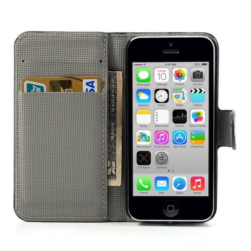 pu leren wallet iphone 5c vlinders zwart pu leren wallet iphone 5c vlinders zwart