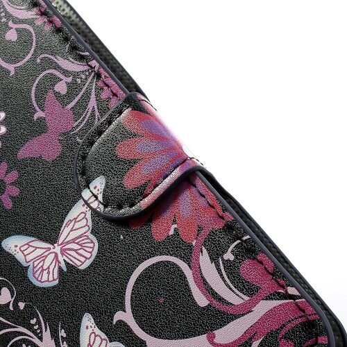 pu leren wallet iphone 5c vlinders zwart pu leren wallet iphone 5c vlinders zwart