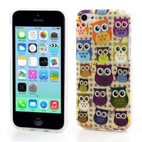 TPU Softcase iPhone 5c - Uiltjes Wit