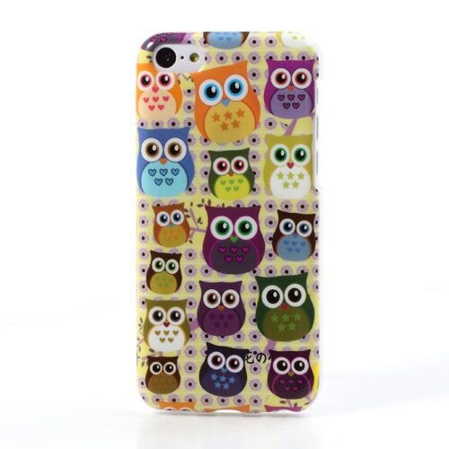 Uilenserie tpu softcase iphone 5c uiltjes wit
