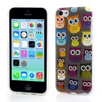 TPU Softcase iPhone 5c - Uiltjes Donker