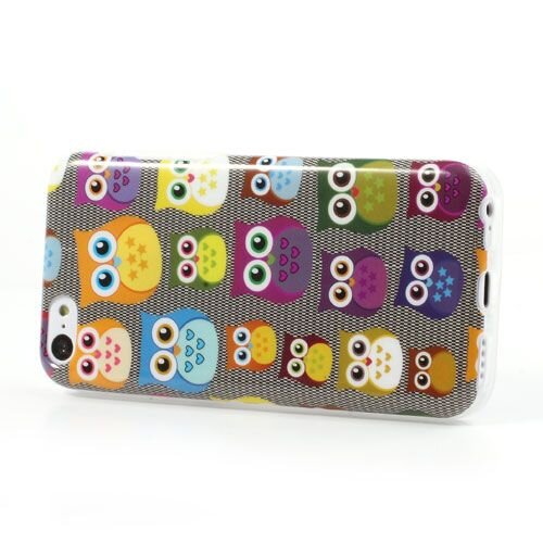 Uilenserie tpu softcase iphone 5c uiltjes donker