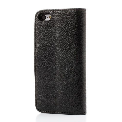 iphone 5c wallet stand case leder zwart iphone 5c wallet stand case leder zwart