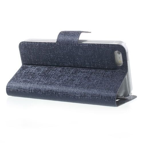 lederen stand case iphone 5 donker blauw