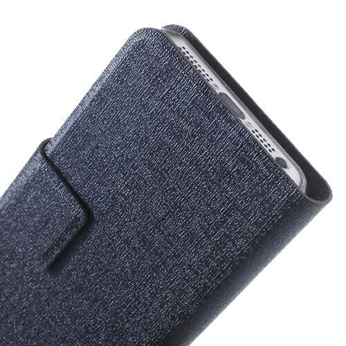 lederen stand case iphone 5 donker blauw