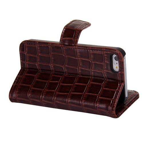 krokodille patroon flip stand lederen case iphone