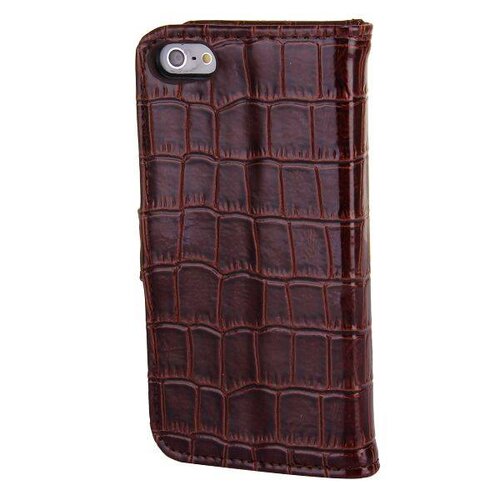 krokodille patroon flip stand lederen case iphone