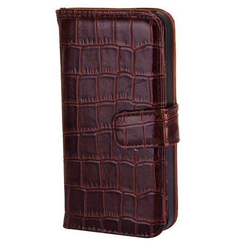 krokodille patroon flip stand lederen case iphone