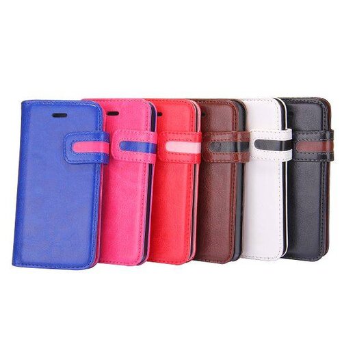 Crazy Horse crazy horse stand lederen case iphone 5 5s zwart