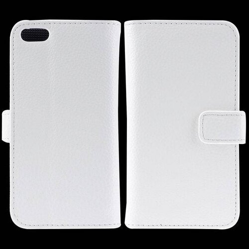 Lederen Wallet Case voor de iPhone 5 5S (Wit)