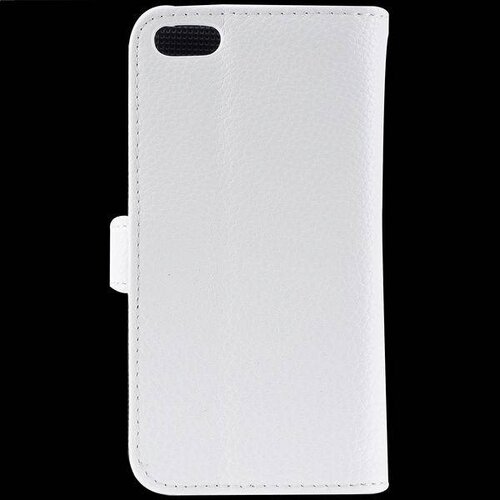 lederen wallet case voor de iphone 5 5s wit