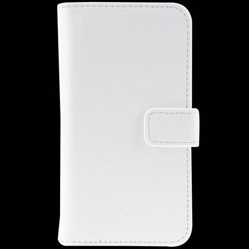 lederen wallet case voor de iphone 5 5s wit