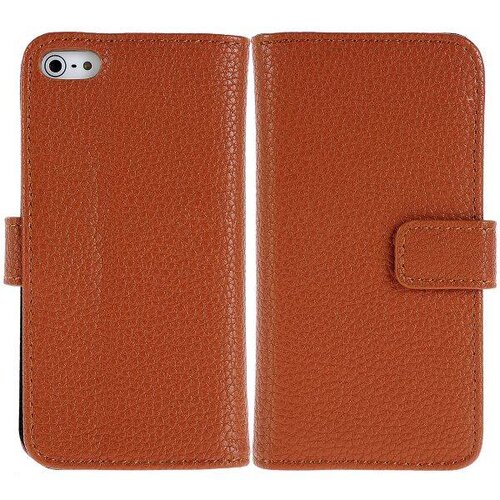 Lederen Wallet Case voor de iPhone 5 5S (bruin)