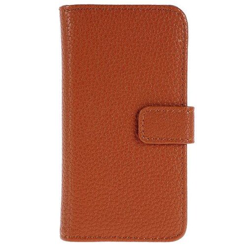 lederen wallet case voor de iphone 5 5s bruin
