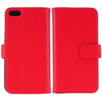 Lederen Wallet Case voor de iPhone 5 5S (rood)