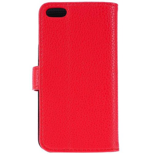 lederen wallet case voor de iphone 5 5s rood