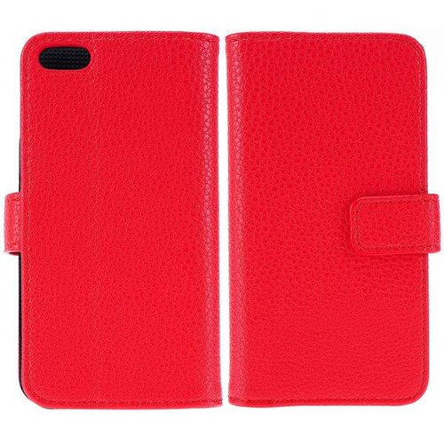 lederen wallet case voor de iphone 5 5s rood