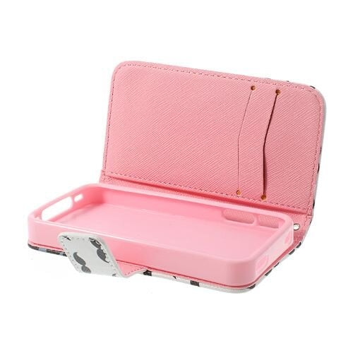 mustaches bowknot lederen stand shell met wallet mustaches bowknot lederen stand shell met wallet