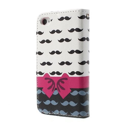 mustaches bowknot lederen stand shell met wallet mustaches bowknot lederen stand shell met wallet