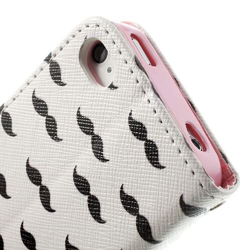 mustaches bowknot lederen stand shell met wallet mustaches bowknot lederen stand shell met wallet