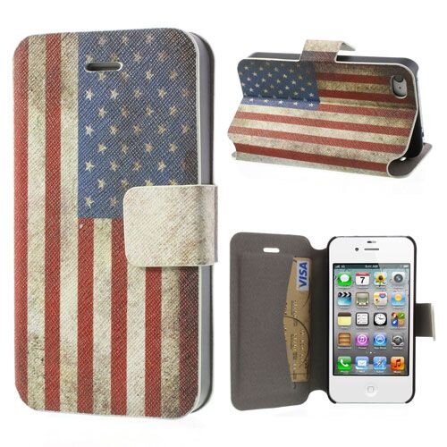 amerikaanse vlag bookcase iphone 4 4s
