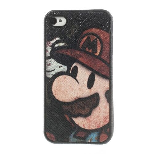 mario cover zwart iphone 4 4s
