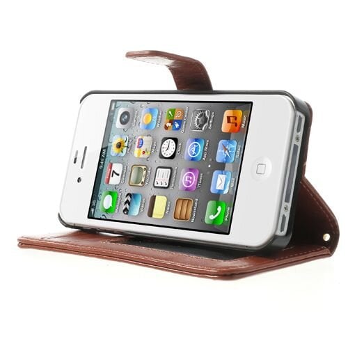 Crazy Horse crazy horse stand lederen kaarthouder bruin voor Crazy Horse crazy horse stand lederen kaarthouder bruin voor