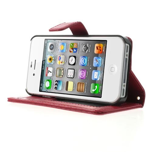 Crazy Horse crazy horse stand lederen kaarthouder rood voor i